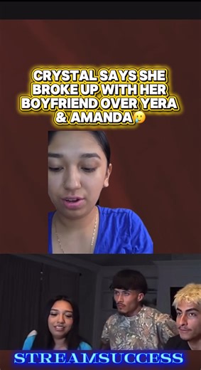 Crystal Says she Broke up With Her Boyfriend over Yera & Amanda🥲crystal bf looking at Yera | #fyp #foryou #amandasolis #crystalizguirre #yera