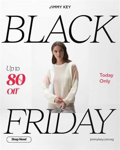 Your wardrobe refresh starts here ✨ New cozy layers, chic basics, and standout styles, all up to 80% OFF. Don’t wait, Deals End Tonight ! | Jimmy Key Egypt
