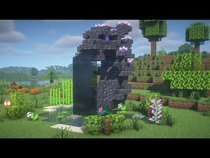Minecraft | How to Build a Dragon Fountain and Pond | Tutorial