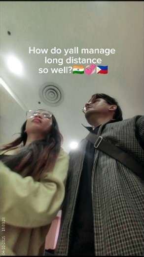 Ivy & Adi 🇮🇳🇵🇭 on Instagram: "“How do y’all manage long distance so well?” 🇮🇳🤍🇵🇭 Consistency, trust, late-night calls, and choosing each other every day 🫶✨ Distance tests us, but love keeps showing up. ( If I said it was completely easy I'd only be lying but then grateful we made it)🤣 : . . . . . [Indian Filipina couple long distance relationship airport goodbyes choosing love daily interracial love story real couple moments fyp explorepage reels viral] #longdistance #lattelacream #re