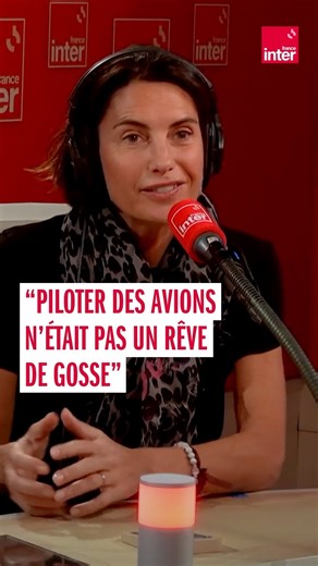 "C’est le film 'Top Gun' qui vous a donné envie de piloter des avions ?" Réponse d’Alessandra Sublet au micro de Sonia Devillers, dans Le Grand Portrait du mardi 20 janvier. | France Inter