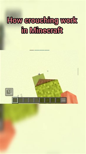 How crouching work in Minecraft