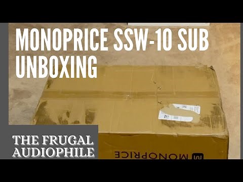 Monoprice SSW-10 10" Slim Subwoofer Unboxing