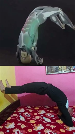 Wall Assisted Bridge | Spine Flexibility & Posture Fix #InspirewithAman #spine