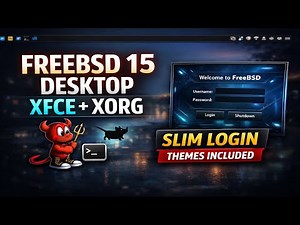 How to Install FreeBSD 15 Desktop Environment - Installing Xorg, Xfce, Slim and Slim Themes