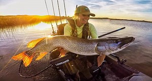Kristine Fischer Lands a Personal Best Pike From the Kayak