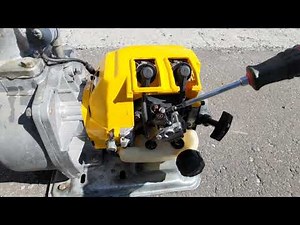 希少ロビン2サイクル2気筒エンジン EC041ETR エンジン始動！