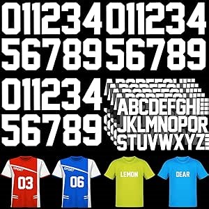 223 Pcs Iron on Letters and Numbers, 8 Inch Clothing Heat Transfer 0 to 9 Jersey Iron on Numbers, 2 Inch White Iron on Vinyl Letters with A-Z PU Alphabets Sticker for DIY Craft Team Uniform Sports