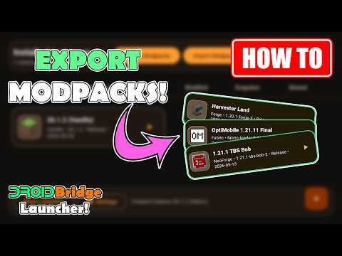 Export Your Modpacks To Modrinth Or Curseforge With DroidBridge Launcher Java Minecraft On Android