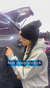Deep scratch repair 👀 This is just a small teaser… The full step-by-step tutorial is now live on YouTube 🎥 Explained in detail, no shortcuts. 👉 Link in my bio 👉 Also shared in my story https://youtu.be/6D4W7rNCXI4?si=--tZ_P5WpDnPRtnp #detailinggirl #paintcorrection #scratches #cardetailing #autodetailing | Esme Gelissen