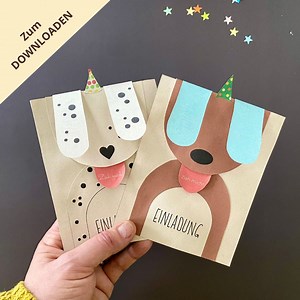 DIY Einladung Kindergeburtstag / Einladungskarten Kindergeburtstag / Pdf-vorlage Zum Ausdrucken / Einladung Kindergeburtstag Basteln - Etsy