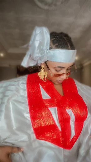 Traditional Red and White Outfit Showcase