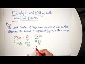 Multiplying and Dividing with Significant Figures