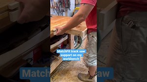 Track saw support for workbench #woodworking #microjig #workbench