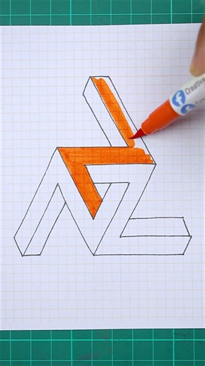 It’s just lines on paper, until your eyes decide to believe the illusion ✨#3D #drawing #Illusion