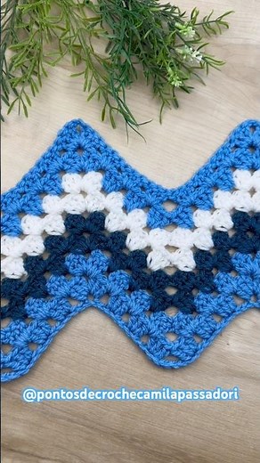Ponto Chevron de crochê/ Tutorial Chevron / Easy granny ripple stitch / Crochet pattern