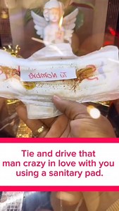 Tie and drive that man crazy in love with you using a sanitary pad,the first thing you're going to do,is get a sanitary pad that you've personally used,then with a red pen write your loved one's name on the pad,just as I show you after that,sprinkle plenty of cinnamon powder over the name,also add the perfume you use the most,put a little honey too,all of this will help make that person completely in love with you,and very affectionate next,on a piece of paper write your loved one's name again,p