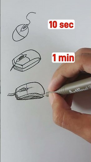 draw computer mouse different style #pc #pcgaming #art #fyp
