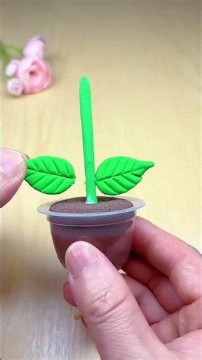 Make A Beautiful Flower With Clay In 30 Seconds #craft #craft #diy