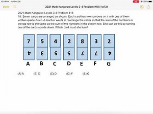 2021 Math Kangaroo Levels 3-4 Problem #18