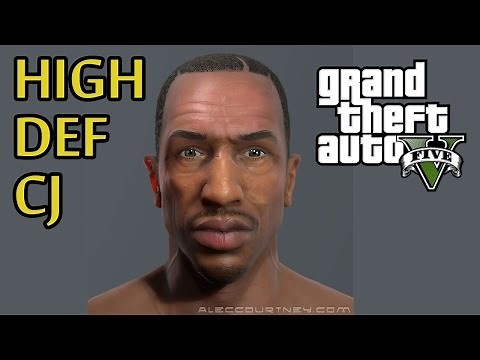 GTA 5 - HD CJ Rendered for PC Mod! Realistic CJ Made for Mods on PC (GTA V PC Mods)