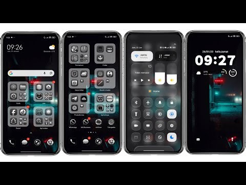 Tema Dark HyperOS !! Tema DarkV Glass Style HyperOS Xiaomi Redmi Poco