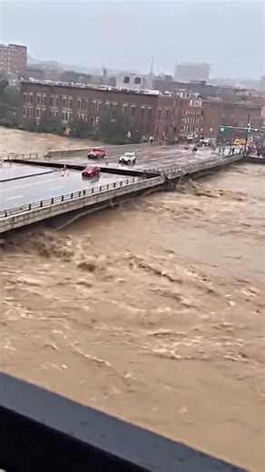1.1M views · 1.9K reactions | Bridge washed away by massive flood A powerful flood destroyed the bridge, sending it crashing straight into the river. Witnesses on the shore watched in disbelief — nature always wins. #wow #ai #fail #really #crash #flood #bridge #nature #viralvideo #shockingmoment #disasterclip #shok #city #no #shit #what #sos | The.worldai | Facebook