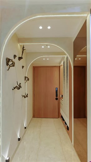 99 Windows_2010 on Instagram: "A home built for moments that matter 🏡 Each room—from the lively living area to peaceful bedrooms and a refreshing bathrooms—is designed to support comfort, functionality, and family living. A perfect blend of warmth, practicality, and modern design. . . . Furnishings:@shivshaktifurnishings . . . complete home interior design residential interior work modern home interiors full house interior design luxury home interior India modern interiors custom home interiors