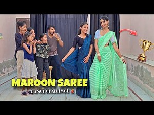 Maroon Saree Dance Challenge 💃 | 3rd Round Sonal vs Nikita Competition