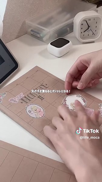 シールで可愛いノートデコのアイデア🎀