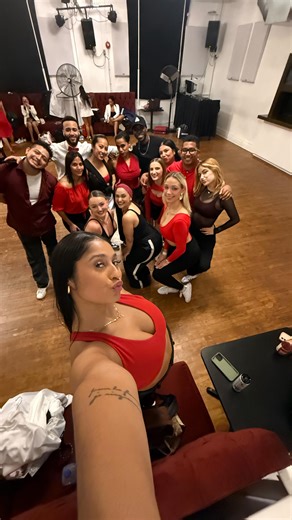 KATLYN [KATE] RODRIGUEZ on Instagram: "A little BTS moment from my performance challenge rehearsal in Toronto this past weekend 🥴 Literally went from the airport straight to the studio. To say I was exhausted would have been an understatement lol but with 3 shots of espresso in my coffee and this group of incredible dancers … it was all worth it in the end. Shout out to all of the dancers who performed with me this past weekend. We had only 4hrs to drill this choreo, format it and perform it to