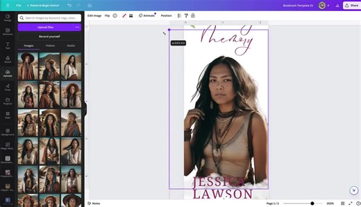 Memorial Bookmark Template, Editable Funeral Card (canva) - Etsy UK