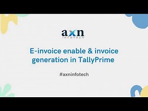 E-invoice enable & invoice generation from TallyPrime | In Tamil