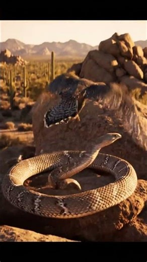 Falcon vs rattlesnake Desert Deception: The Falcon's Feint