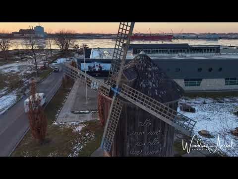 The Sandwich Windmill of Sandwich Town, Windsor Ontario Canada History of Windsor Essex