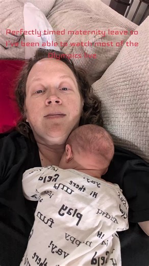 Baby's first words will be USA! 🤣 #olympics #winter #baby #usa @Team USA