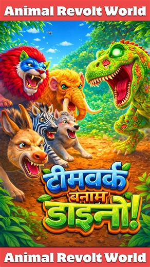 Zombie Dinosaur Attacks Jungle 😱 | Epic Animal Teamwork Battle 🦖🔥