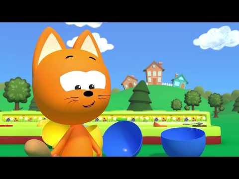 Learn numbers with a balls game - Meow Meow Kote Kitty cartoons for Kids - Kote’s Magic Signpost