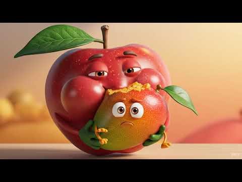 When an Apple Eats a Mango 🍎🥭 | Hilarious AI Animation You Can’t Miss!”