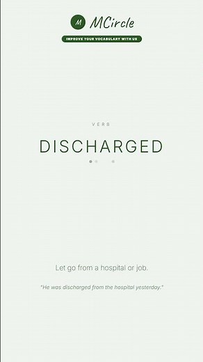 Learn English: What is Discharged? | Vocabulary Shorts