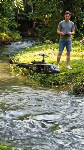 Model Huey Helicopter Flight Test #shorts