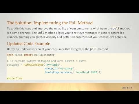 Resolving kafka-python Message Retrieval Issues