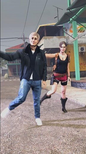 DIA DELÍCIA DANCE 🕺😂 Leon and Claire #residentevil