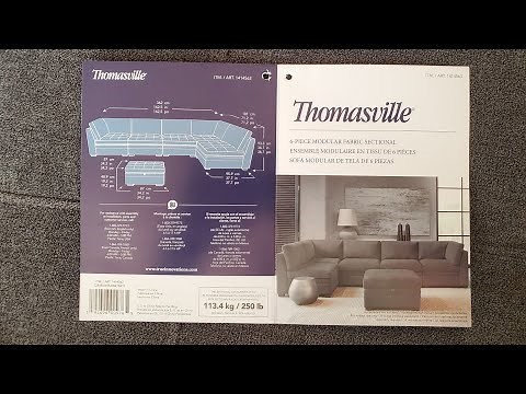 Opening & Assembly of Thomasville 6-Piece Modular Fabric Sectional | Costco Furniture Review
