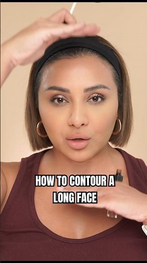 How To Contour A Long Face! #contour #shorts
