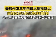 近日，美国加州数十场野火在燃烧，截至当地时间7月4日，其中最大的一处野火过火面积超过283.2平方公里_腾讯新闻