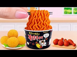 Diy Miniature | How To Cook Miniature Crispy Cheese with Hot Chicken