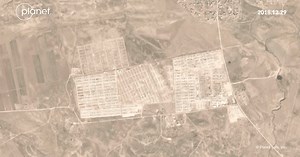 Satellite: The rapid expansion of al Hol camp with thousands of civilians displaced by the fighting in Baghuz