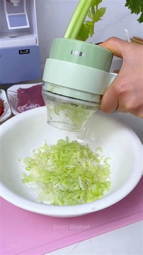 smart_shop on Instagram: "Follow & comment Link 😊👍 rechargeable 4 in 1 electric vegetable cutter #besthomegadgets #electricvegetablecutter #kitchengadgets #coolgadgets #reelsviral"