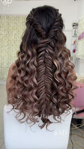 Stunning Prom Hair Tutorial | Volume, Texture & Fluffy Braids